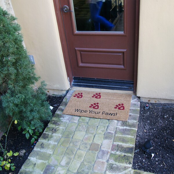 Rubber-Cal Wipe Your Paws! Animal Doormats, 18 x 30-Inch - 10-106-037