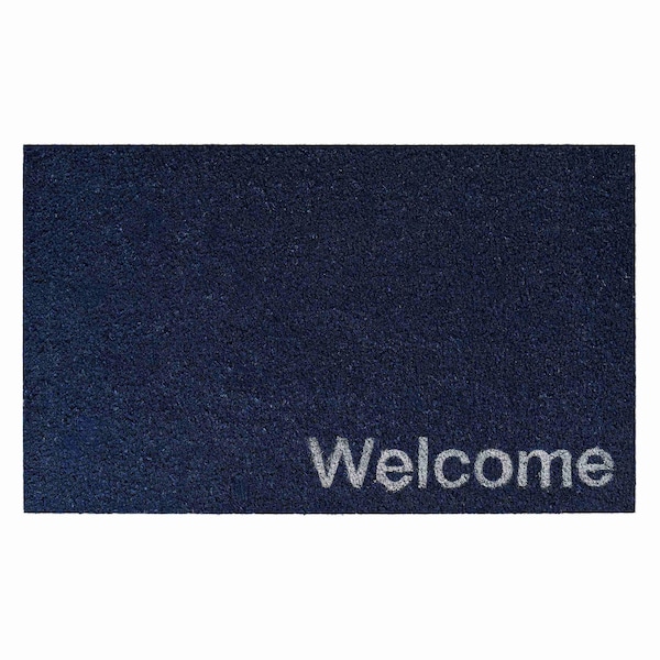 Calloway Mills Entrance Mat, Coir, Blue, Black - 105831729WELC