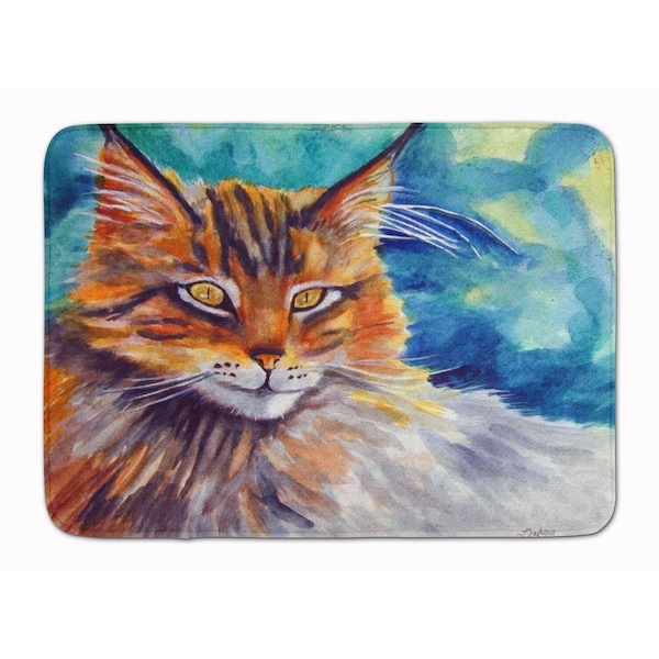 Carolines Treasures Maine Coon Cat Watching you Machine Washable Memory Foam Mat - 7421RUG
