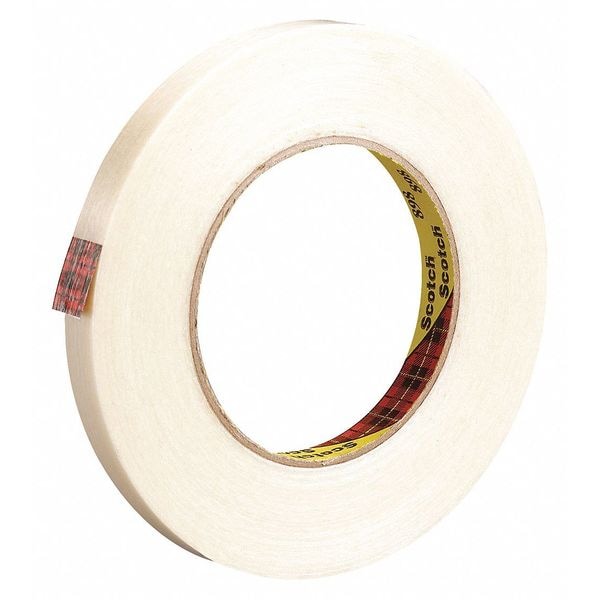 Scotch 3M 898 Strapping Tape, 6.6 Mil, 1/2" x 60 yds., Clear, 12/case - T91389812PK