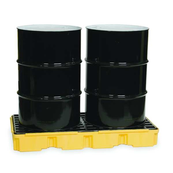 Eagle Mfg Drum Spill Containment Pallet, for (2) Drums, 30 Gallon Spill Capacity, 5000 lb Load Capacity - 1632