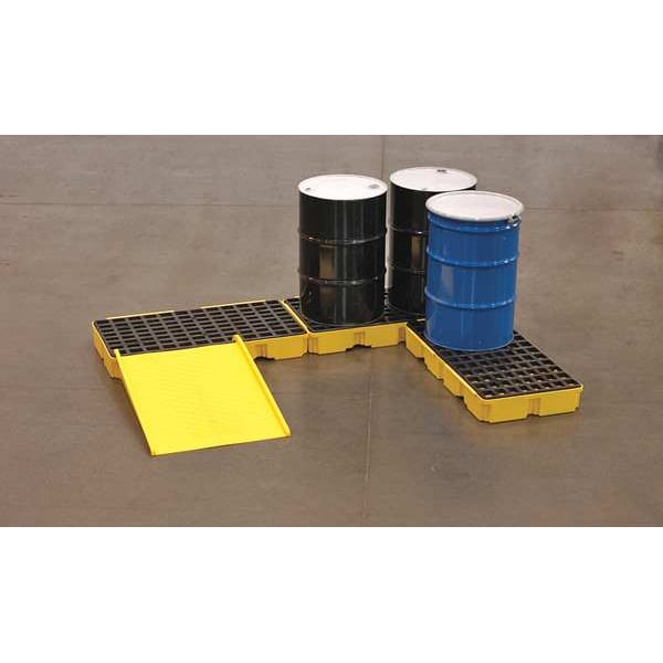 Eagle Mfg Drum Spill Containment Pallet, for (2) Drums, 30 Gallon Spill Capacity, 5000 lb Load Capacity - 1632