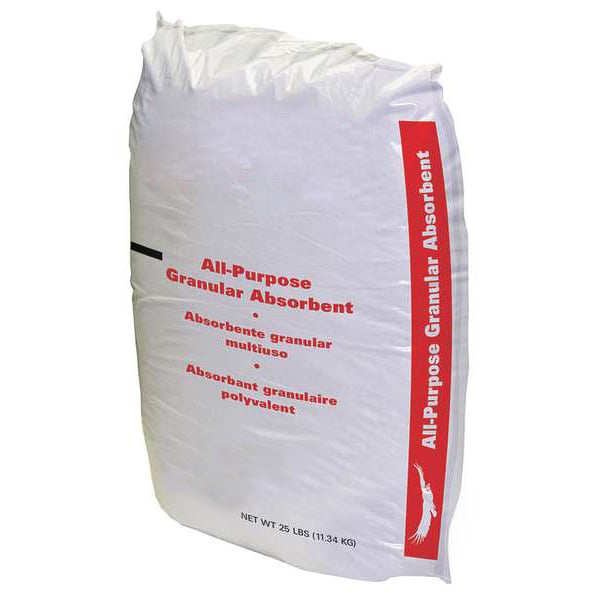 Condor Loose Absorbent, 2 Gallon Volume Absorbed per Package, 25 lb Weight Bag, Not Scented - 35UX85