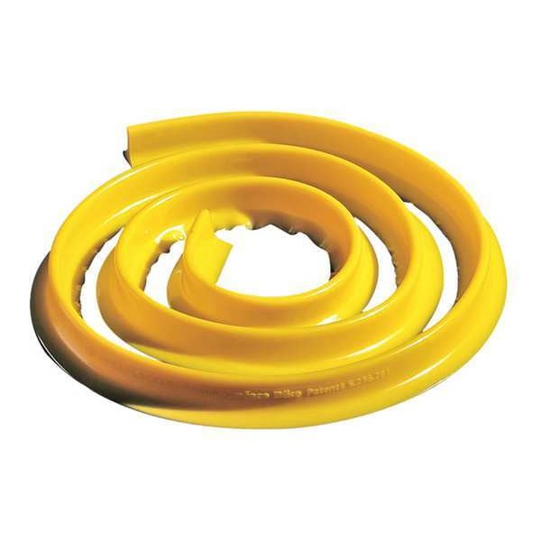 Pig Barrier Dike, (1) Straight Section, (1) Connector, Polyurethane, 10 ft Long x 2 in High, Yellow - PLR230