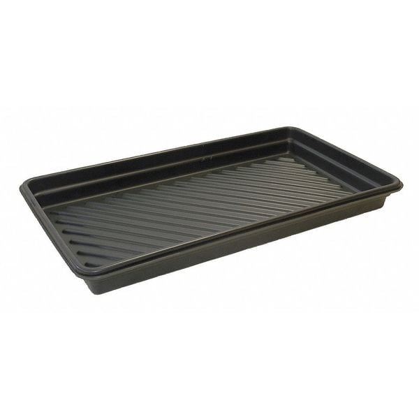 Ultratech Spill Tray, 18 Gallon Spill Capacity, Polyethylene, 36 in L x 24 in W, 4 3/4 Height, Black - 1034