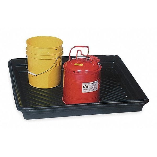 Ultratech Spill Tray, 18 Gallon Spill Capacity, Polyethylene, 36 in L x 24 in W, 4 3/4 Height, Black - 1034
