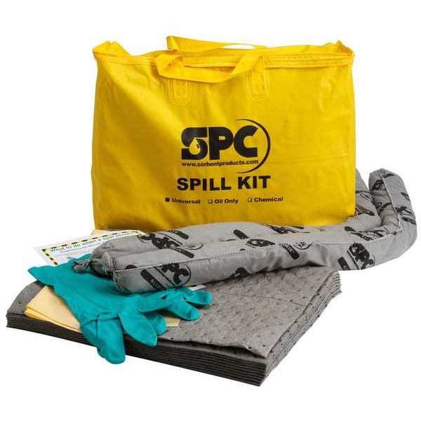 Brady Spill Kit, 5 gal Volume Absorbed per Kit, Bag, Yellow - SKA-PP-TAA