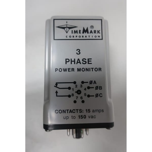 Monitor de energía trifásico Time Mark 85-120V-AC con Relé de Enchufe - B258B 98A00326-01