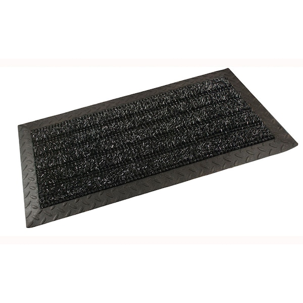 Clean Machine GrassWorx Clean Machine 18 in. W X 34 in. L Black Astroturf Door Mat - 10376364