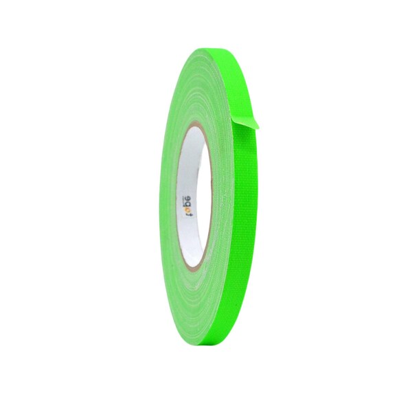Wod Tape GTC12F Gaffer Tape Fluorescent Green 1/2 in. X 60 ft., 96PK - WOD GTC12F-00500-96-60-FGR