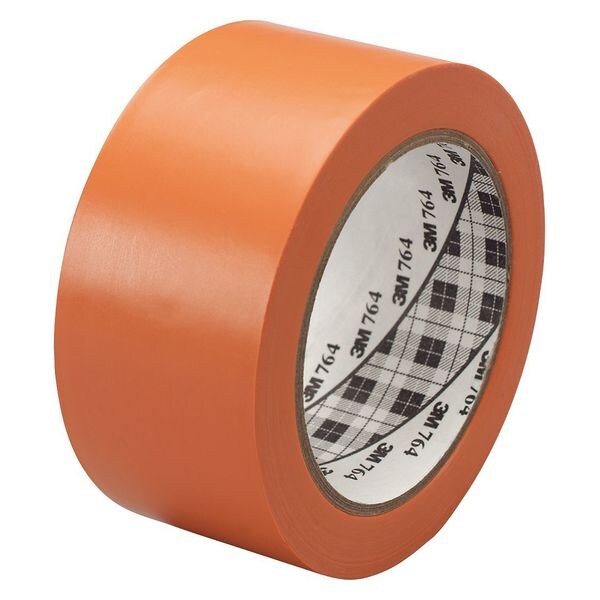 3M Vinyl Tape, 5.0 Mil, 2"x36 yds., Orange, PK6 - T967764N6PK