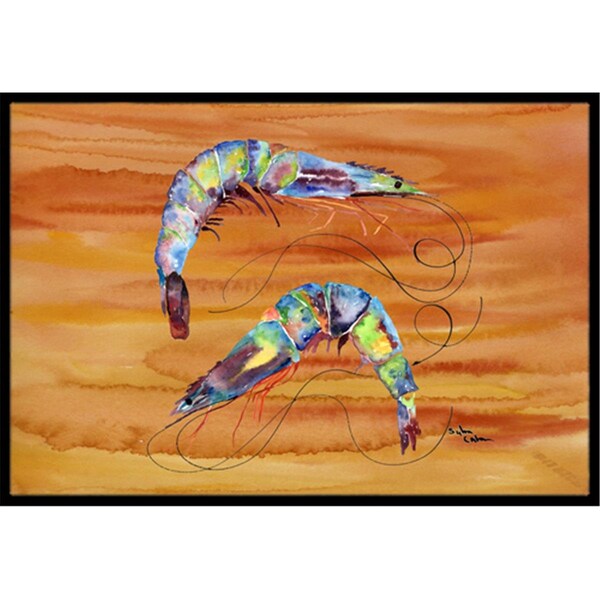 Carolines Treasures 36 x 24 in. Shrimp Indoor Or Outdoor Doormat - 8145-JMAT