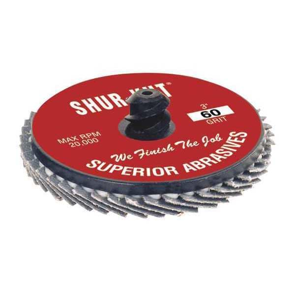 Superior Abrasives QC Flex Disc, Zirc, 3", Type R, Grit 120 - A008109