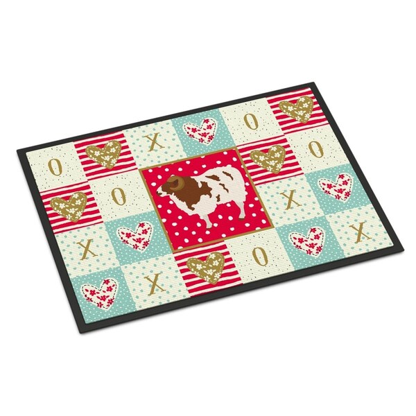 Carolines Treasures 24 x 36 in. Jacob Sheep Love Indoor or Outdoor Mat - CK5402JMAT