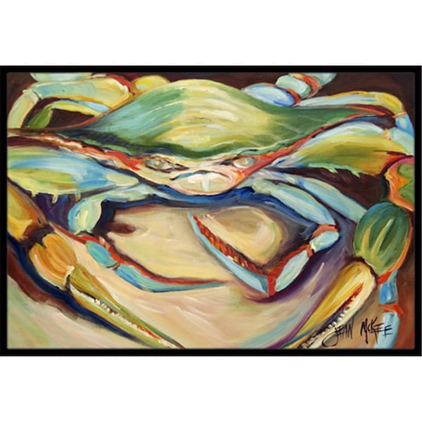 Carolines Treasures Blue Crab Indoor and Outdoor Mat- 24 x 36 in. - JMK1097JMAT