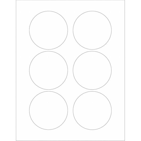 Tape Logic Tape Logic Glossy White Circle Laser Labels, 3", Glossy White, 600/Case - LL304