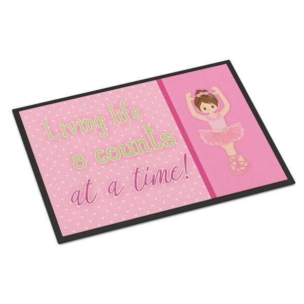 Carolines Treasures 24 x 36 in. Ballet in 8 Counts Brunette Indoor or Outdoor Mat - BB5396JMAT