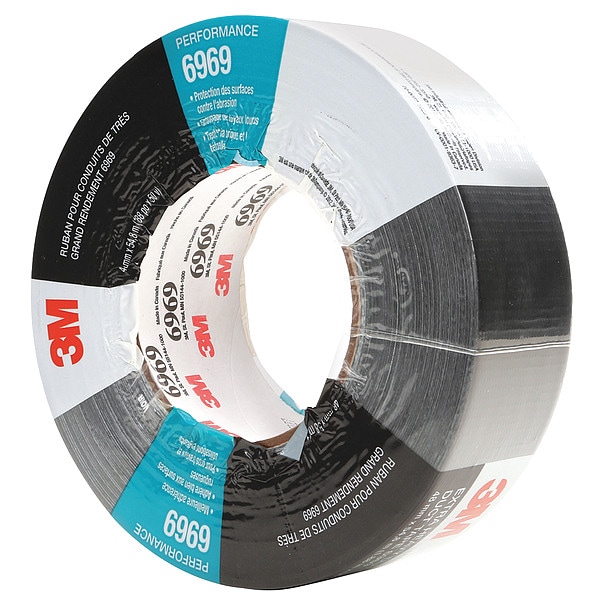 3M Duct Tape, 2 In x 60 yd, 10.5 mil, Black - 6969