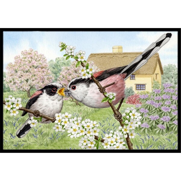 Carolines Treasures Long Tailed Tits Indoor or Outdoor Mat- 24 x 36 - ASA2200JMAT