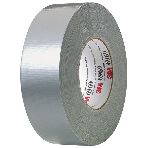 3M Duct Tape, 2 In x 60 yd, 10.5 mil, Silver - 6969