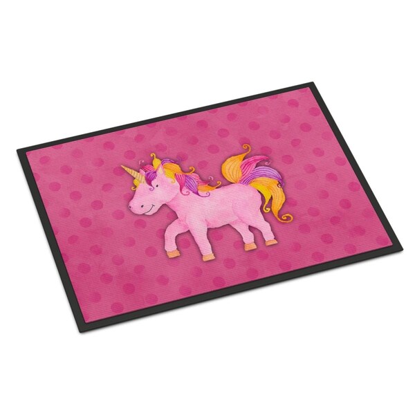 Carolines Treasures 24 x 36 in. Unicorn Watercolor Indoor or Outdoor Mat - BB7408JMAT