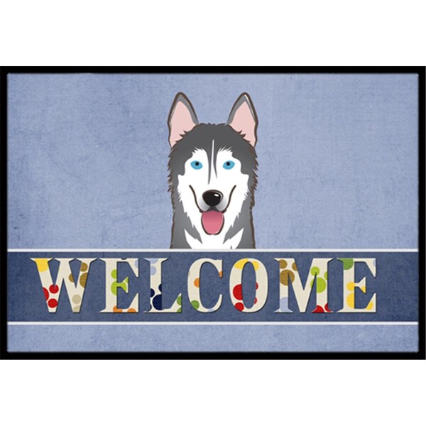 Carolines Treasures Alaskan Malamute Welcome Indoor and Outdoor Mat- 18 x 27 in. - BB1404MAT