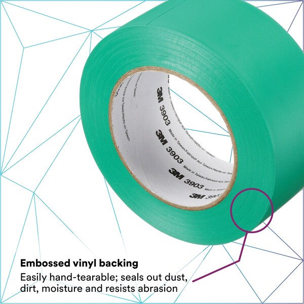 3M Duct Tape, 2 x 50 yd, 6.5 mil, Green, Vinyl - 3903