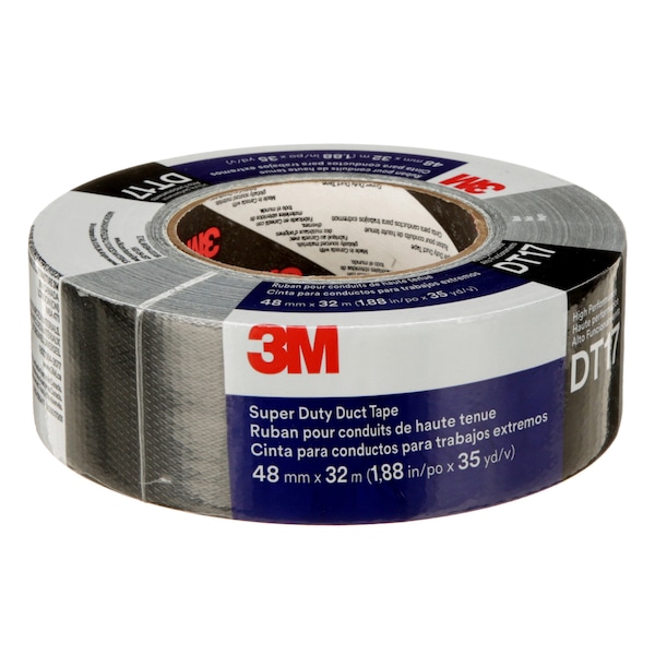 3M Duct Tape, Black, 17 mil, 32m L x 48mm W - DT17