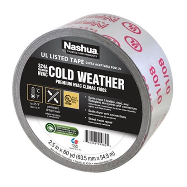 Berry Plastics Berry Plastics 1207794 Premium HVAC Cold Weather Foil Tape Silver Foil Tape; 2.5 in. x 60 Yd - 552515