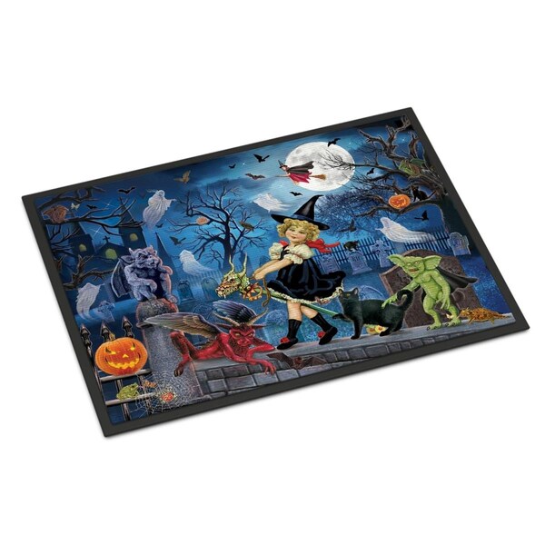 Jensendistributionservices 18 x 27 in. Littlest Witchs Halloween Party Indoor or Outdoor Mat - MI2553249
