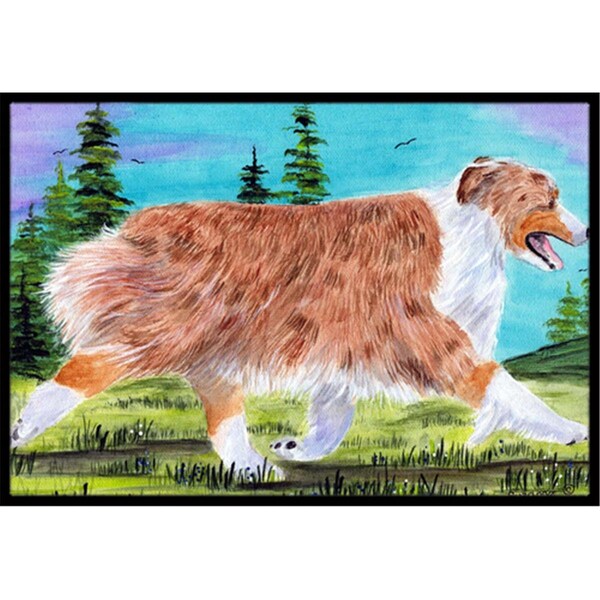 Micasa 18 x 27 in. Australian Shepherd Indoor Outdoor Doormat - MI55792