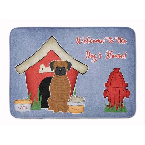 Carolines Treasures Dog House Collection Brindle Boxer Machine Washable Memory Foam Mat - BB2871RUG