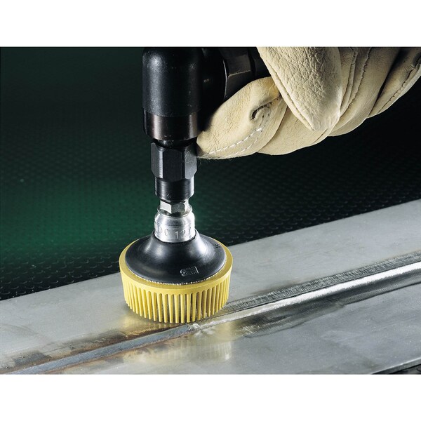 Scotch-Brite Roloc Bristle Disc, 07526, RD-ZB, 50 Green, 3 in x 5/8, Tapered, 4PK - 7526