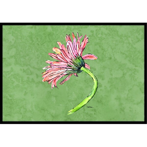 Jensendistributionservices 24 x 36 in. Gerber Daisy Pink Indoor Or Outdoor Doormat - MI2556070