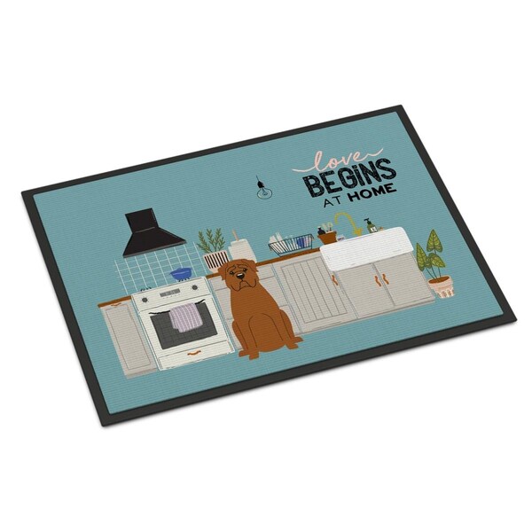 Carolines Treasures 24 x 36 in. Dogue De Bourdeaux Kitchen Scene Indoor or Outdoor Mat - CK7777JMAT