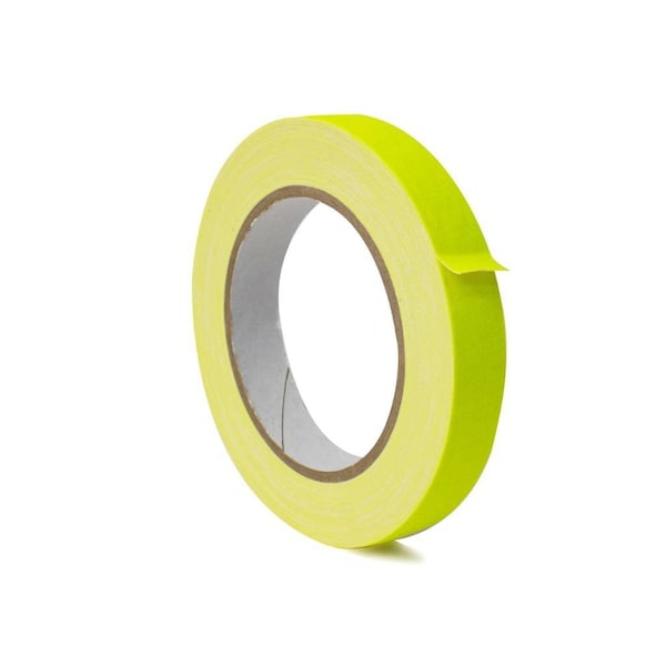 Wod Tape GTMC12F Premium Grade Gaffer Tape Fluorescent Yellow 3/4 in. X 50 yds., 64PK - WOD GTMC12F-00750-64-25-FYE