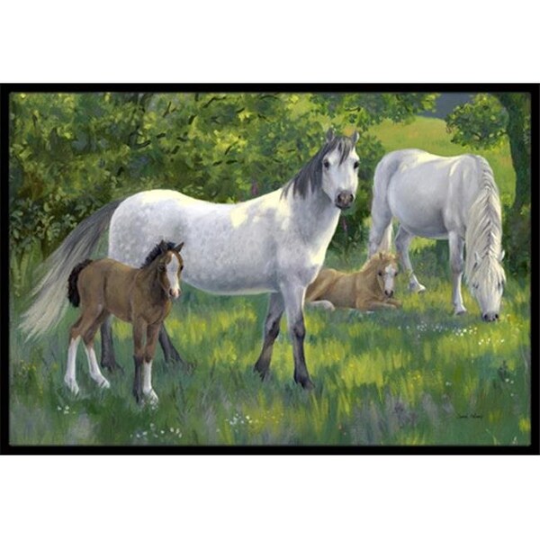 Carolines Treasures Carolines Treasures ASA2195JMAT Group of Horses Indoor or Outdoor Mat; 24 x 36 - ASA2195JMAT
