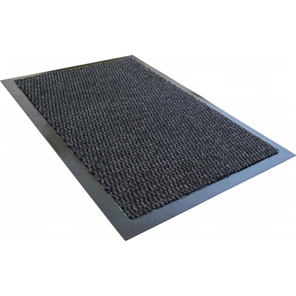 Floortex Floor Mat, Polypropylene, 1/4 in Thick, Gray, 24 in W x 36 in L - FR46090DCBWV