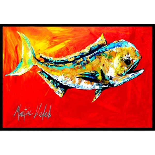 Carolines Treasures Carolines Treasures MW1156JMAT 24 x 36 In. Danny Dolphin Fish Indoor or Outdoor Mat - MW1156JMAT