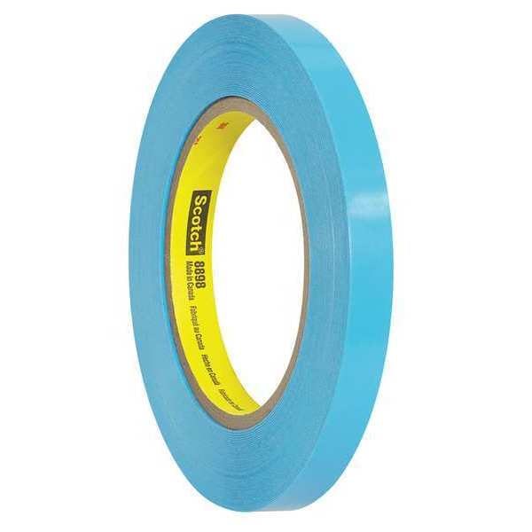 Scotch 3M 8898 Tensilized Poly Strapping Tape, 4.6 Mil, 1/2" x 60 yds., Blue, 72/Case - T9138898