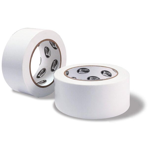 Better Office Products Duct Tape, Heavy Duty, 7.3mil, 1.88 Inch x 30 Yards Per Roll, Easy Tear, White, 2PK - 40209