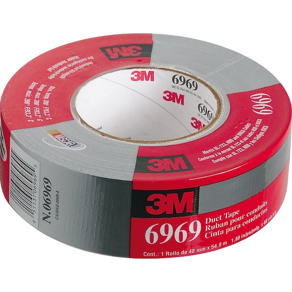 3M Duct Tape, 10.7 Mil, 2"x60 yds, Silver, PK3 - T98769693PK