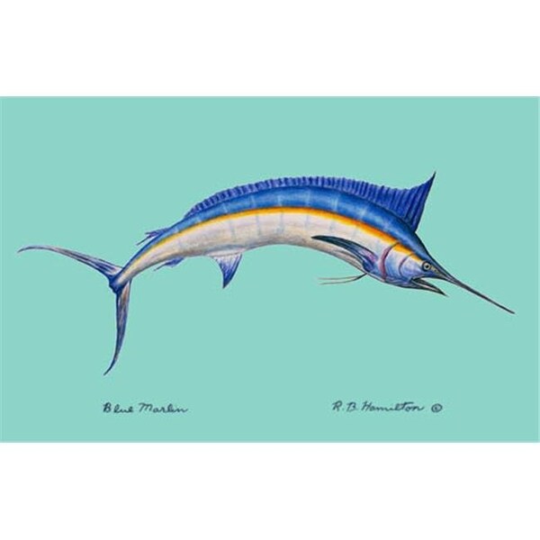 Betsy Drake Betsy Drake DM015G Blue Marlin Doormat - DM015G