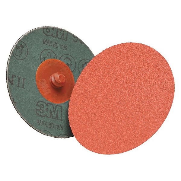 3M Cubitron Quick Change Disc, 4 in., Med., 60, TR, PK25 - 7010360665
