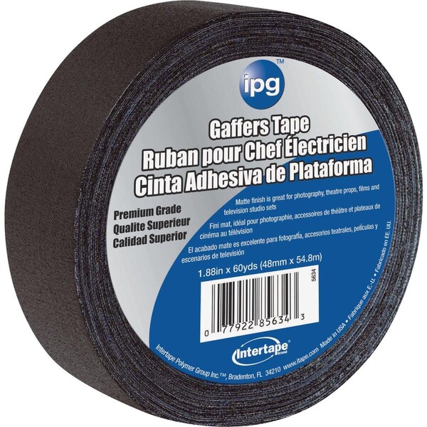Intertape 1.88 In. x 60 Yd. 11.5 Mil Gaffers Tape - 5638BLK