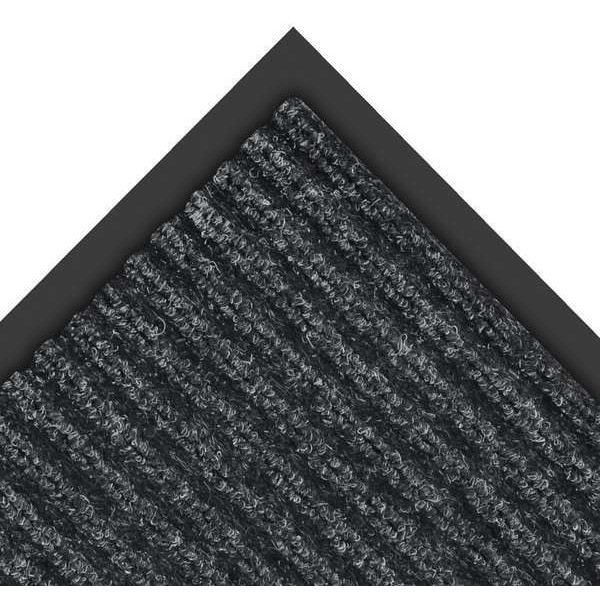 Notrax Entrance Mat, Polypropylene, 3/8 in Thick, Charcoal, 3 ft W x 4 ft L - 117S0034CH