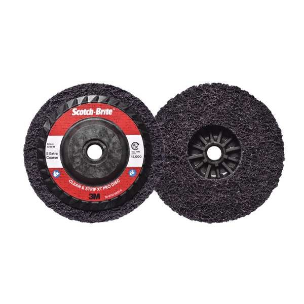 Scotch-Brite 5" dia. Purple 100 grit Extra Coarse Silicon Carbide Quick Change Disc - 7100177482