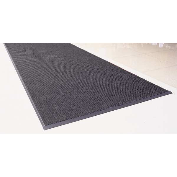 Notrax Entrance Mat, Polypropylene, 3/8 in Thick, Charcoal, 3 ft W x 10 ft L - 117S0310CH