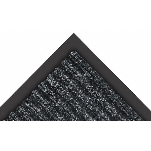 Notrax Entrance Mat, Polypropylene, 3/8 in Thick, Charcoal, 3 ft W x 10 ft L - 117S0310CH