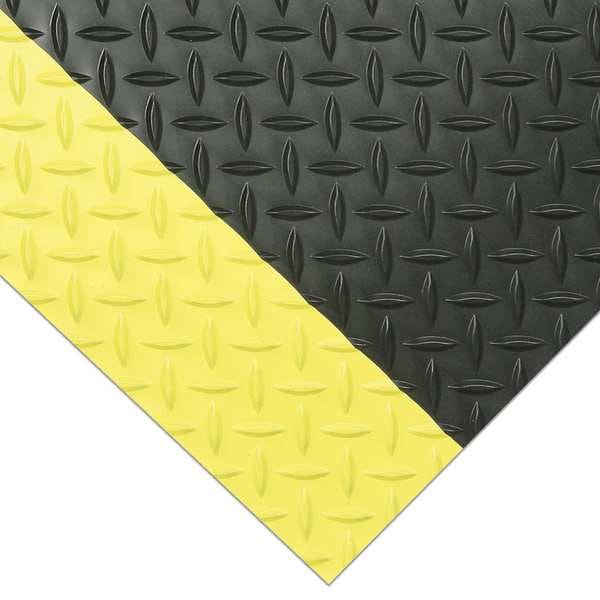 Notrax Black Switchboard Runner, 1/4 in Thick, Vinyl - 831C0036BY-12